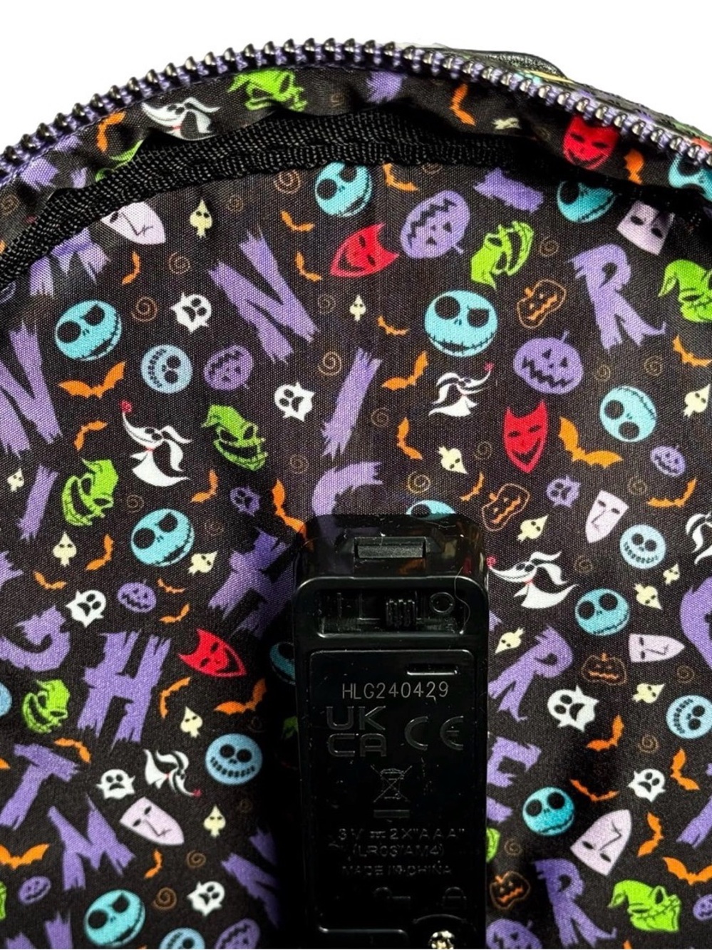NEW OOGIE BOOGIE Lock Shock and Barrel NBC Light up & Glow in the Dark Backpack - Picture 7 of 7